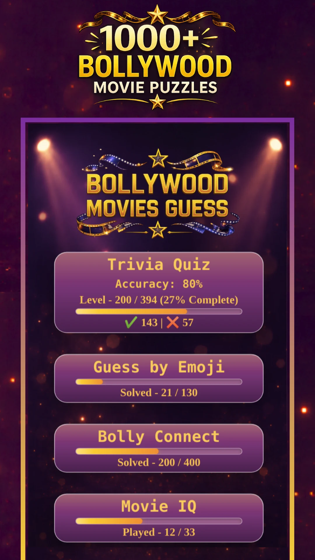 Bollywood Movies Guess - Quiz screenshot